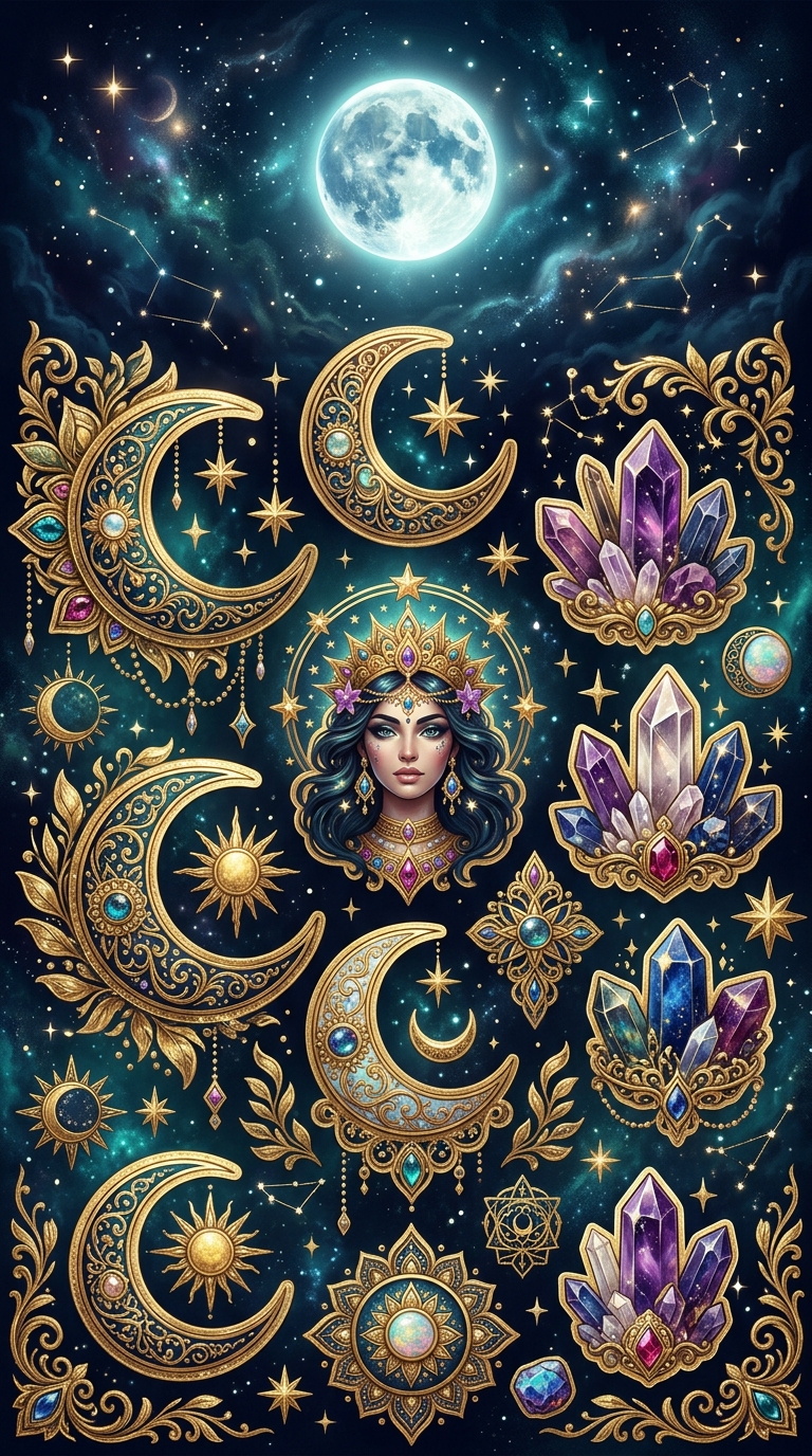 Lunar Goddess Sticker Pack (40 pcs)